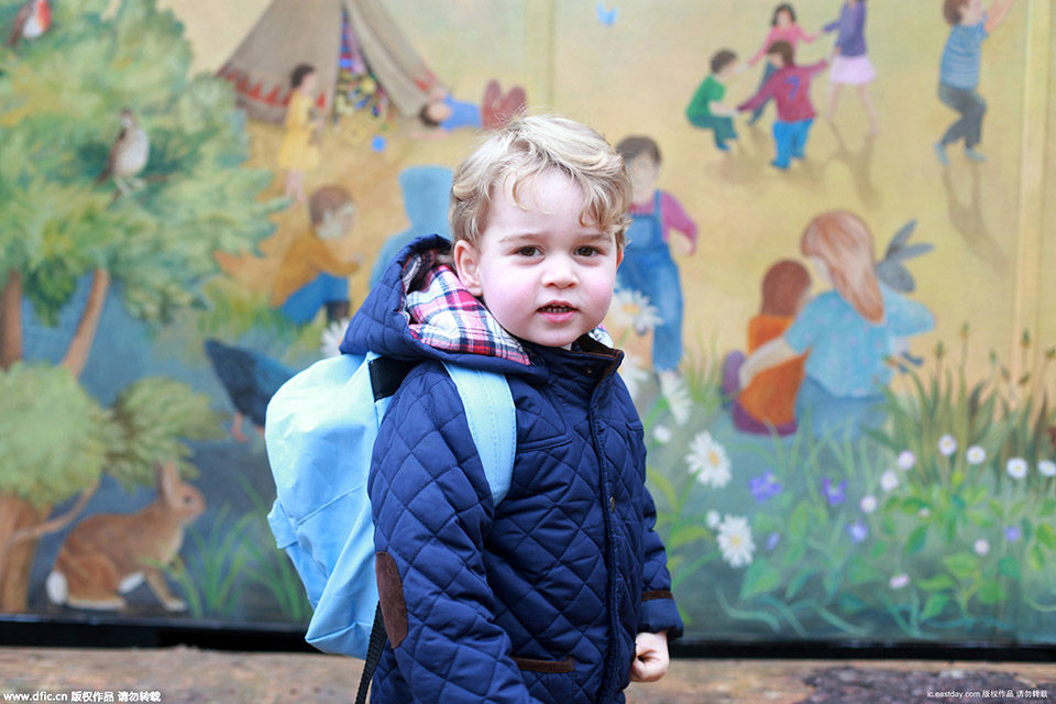 ジョージ王子、保育園に初登園　キャサリン妃撮影の写真2枚公開